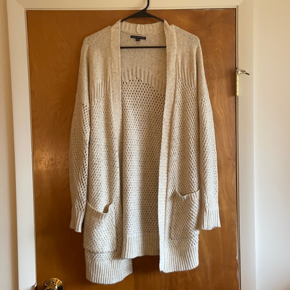 Beige American Eagle Cardigan